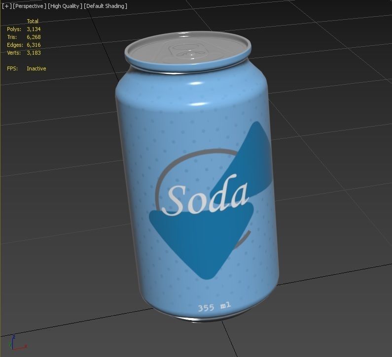 Drink Can Standart 355 ml Low-poly 3D model_16