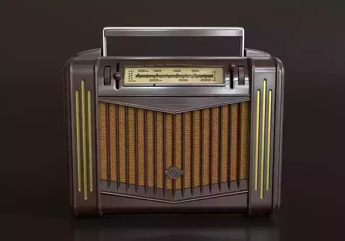 Rare plastic tube portable receiver 3D model