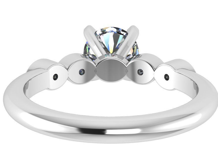 Peg Head Setting Ring 1537 3D print model_4