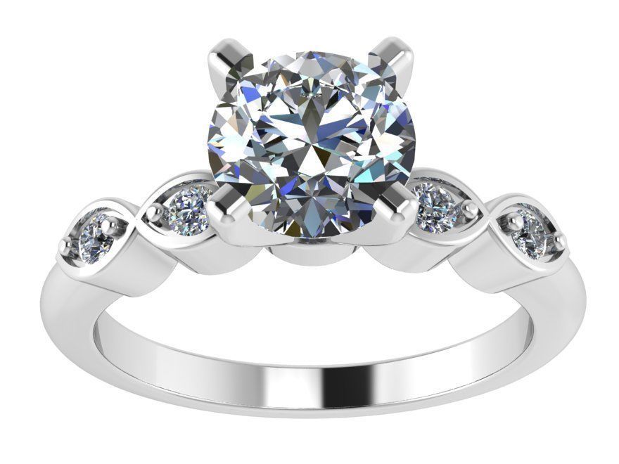 Peg Head Setting Ring 1537 3D print model_3