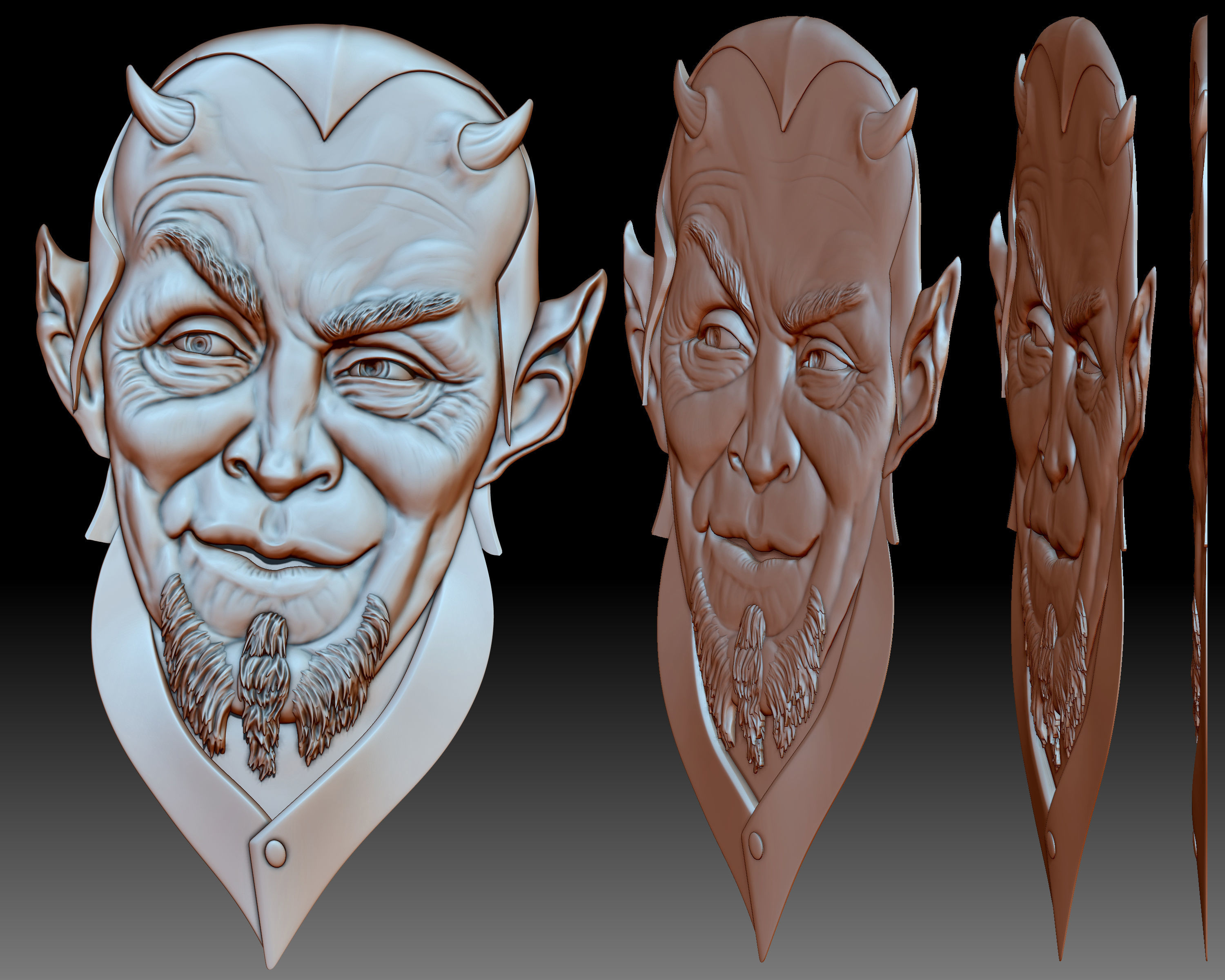 Lucifer lawyer Mefistofel bas-relief 3D print model_6