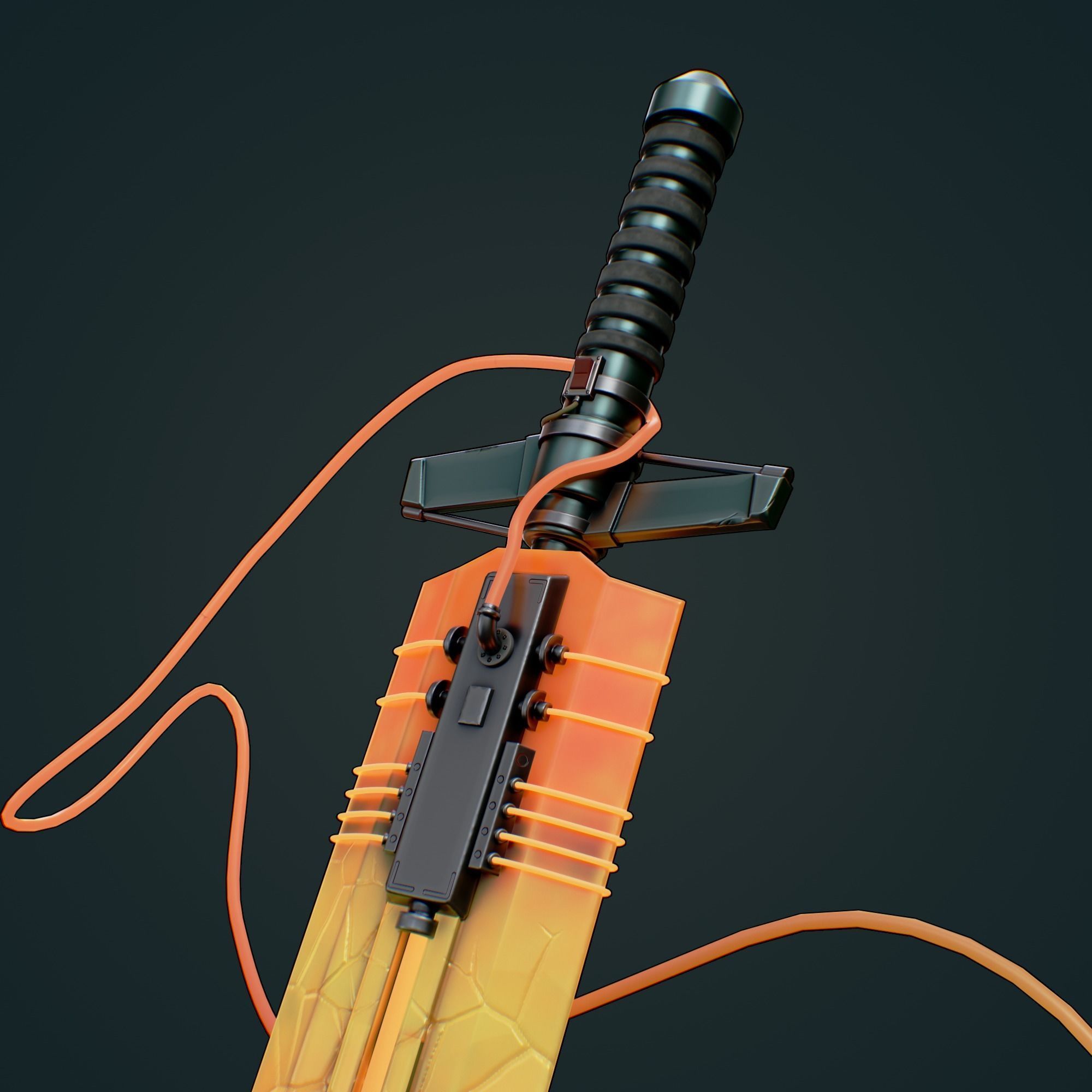 Fuel sword Low-poly 3D model_2