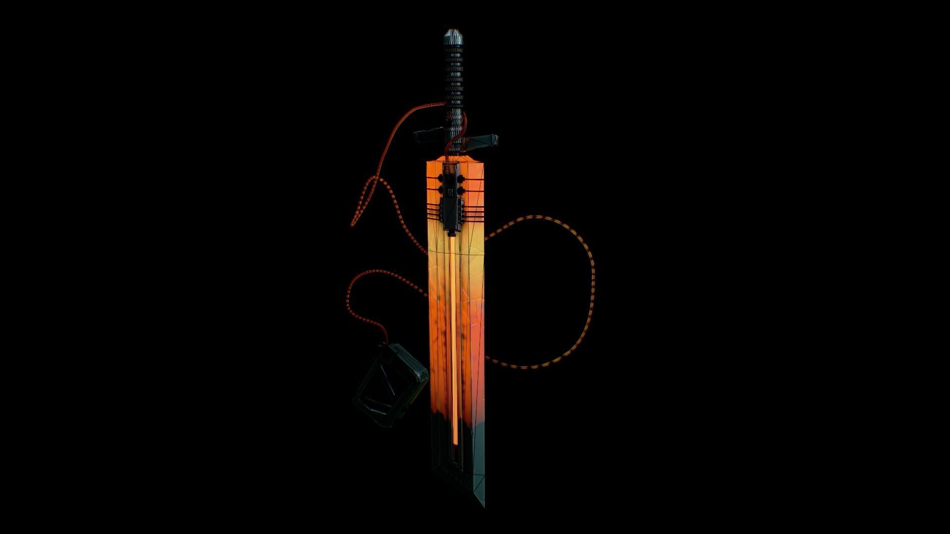 Fuel sword Low-poly 3D model_19