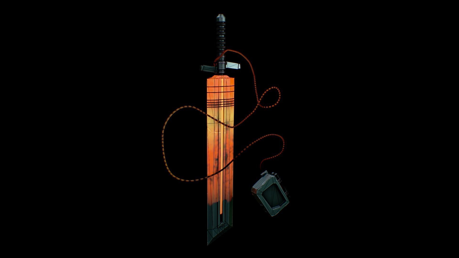 Fuel sword Low-poly 3D model_15