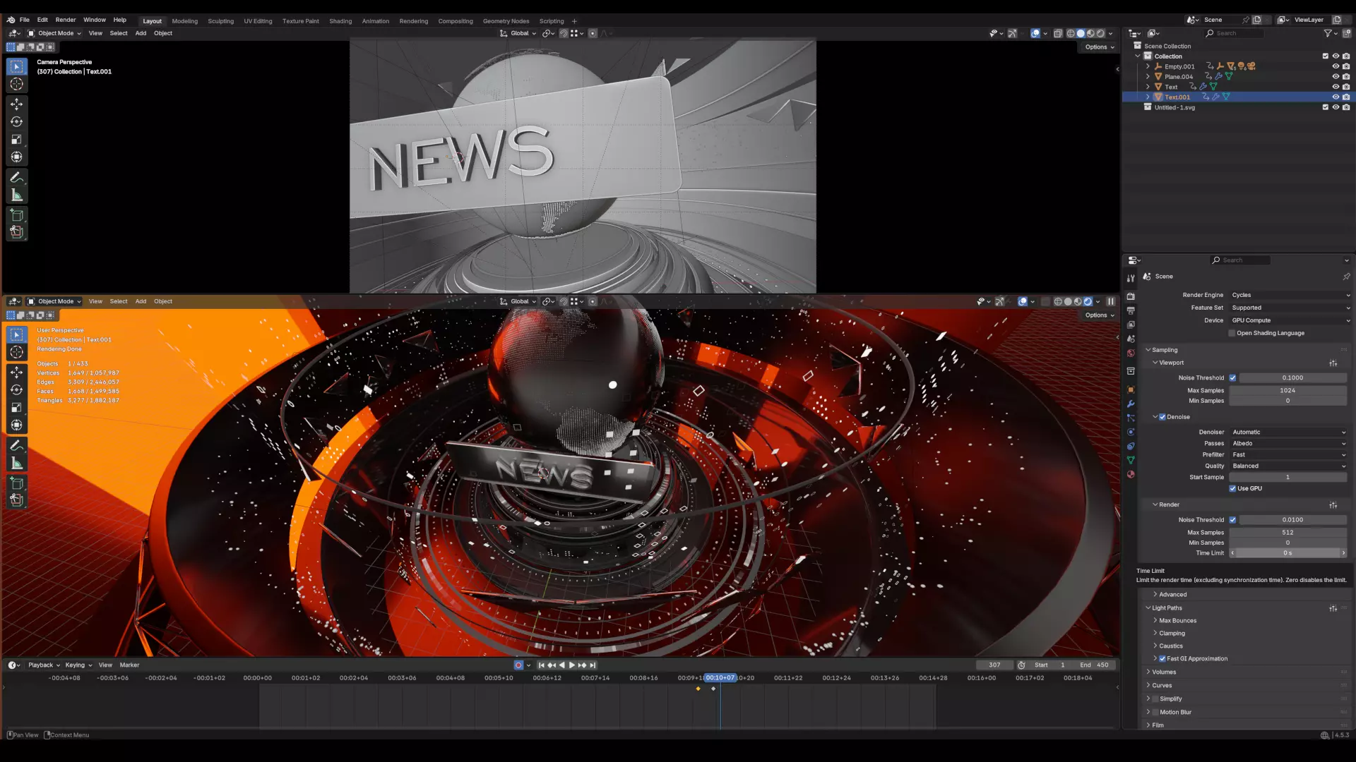 News Intro Scene 3D model_3