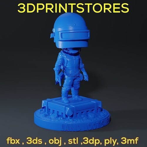 PUBG Bobblehead ready to 3dprint  3D print model