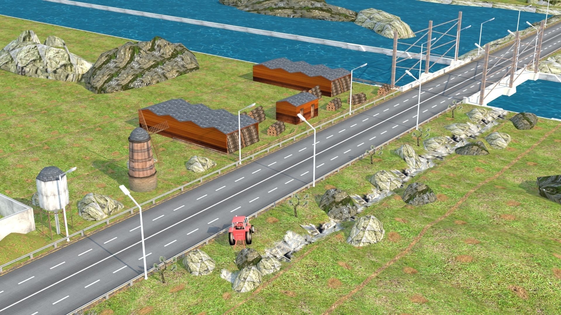 Dynamic Multi-Track Racing Kit 3D Model 2025 Low-poly 3D model_1