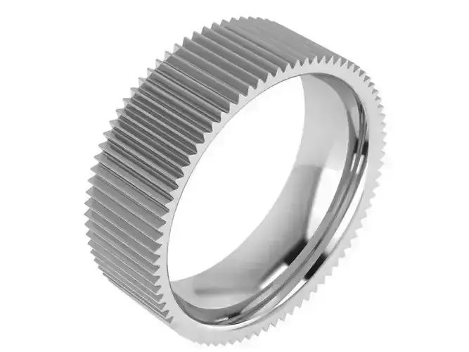 Lamella Style Wedding Band 1562