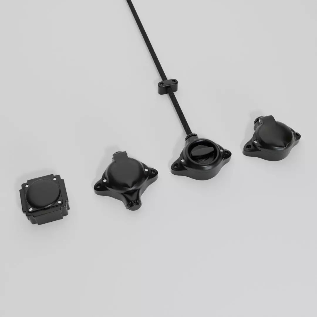 Set of electrical-outlets and light-switch 3D model