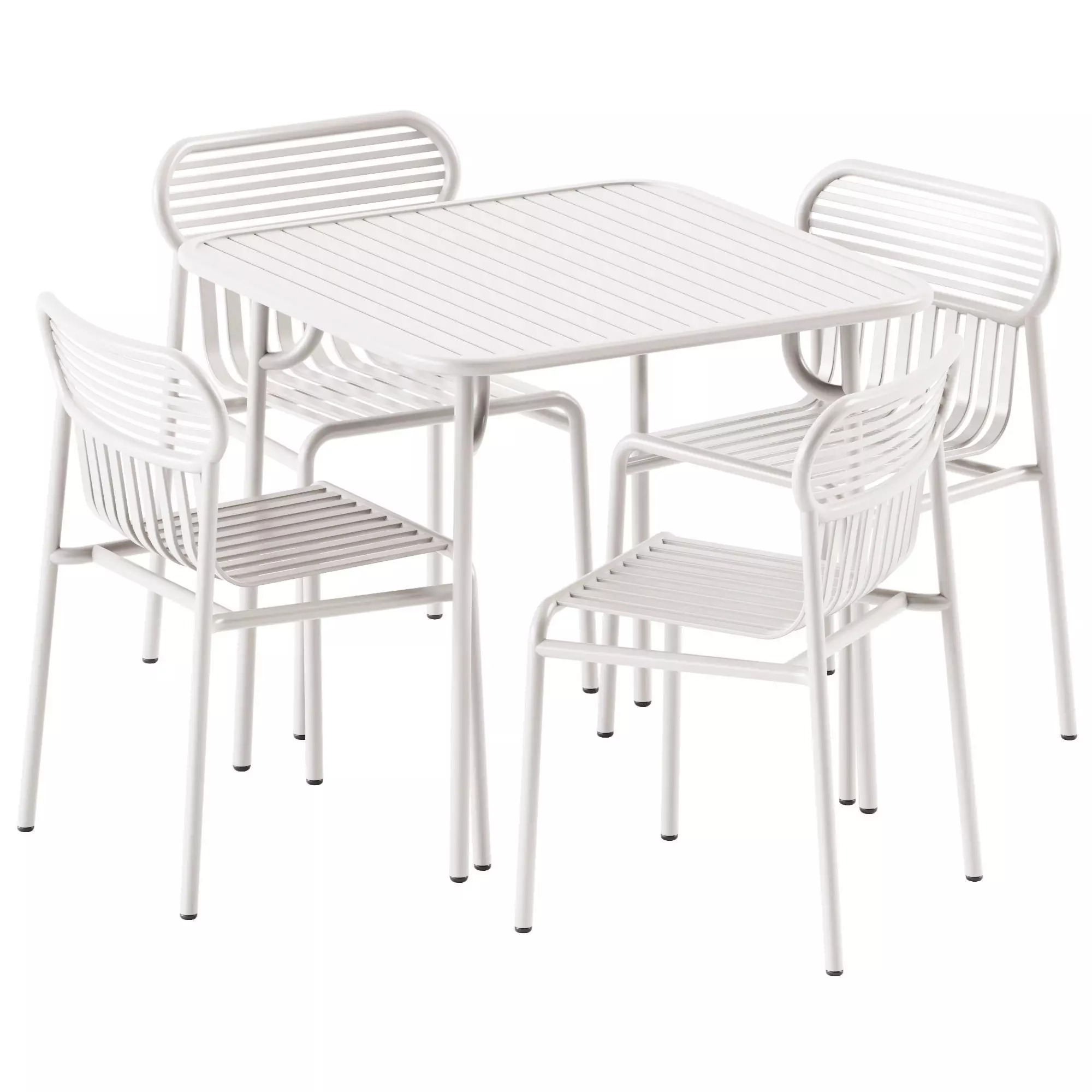 Week-end Garden Chair and Square Table by Petite Friture 3D model_0