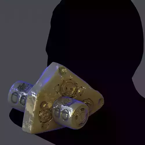 Gas mask helmet scifi character game space Low-poly printable