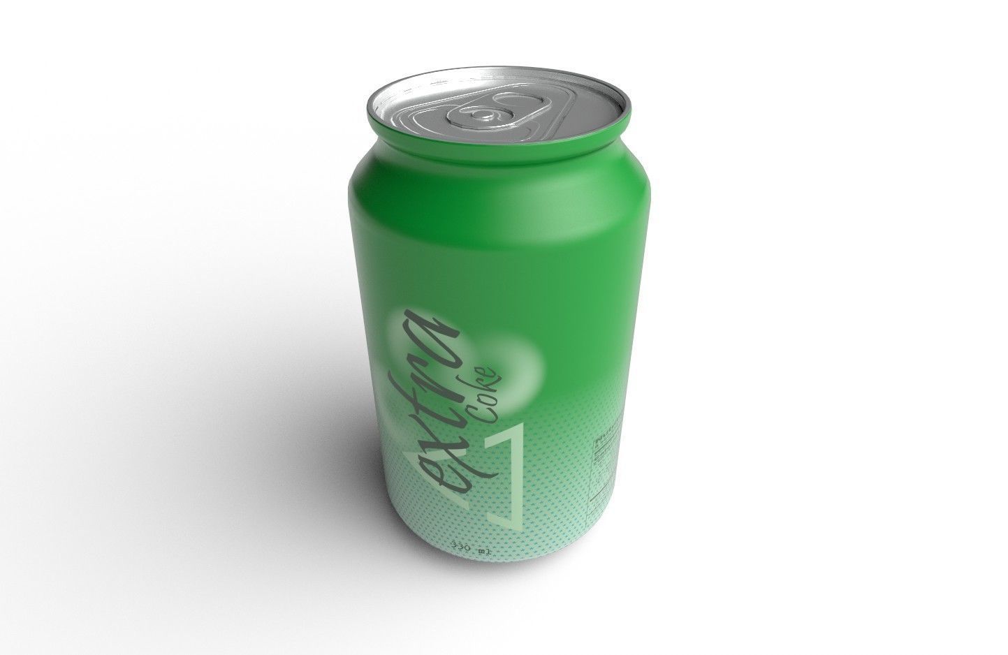 Drink Can Standart 330 ml Low-poly 3D model_3