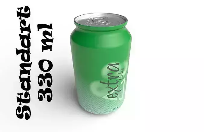 Drink Can Standart 330 ml Low-poly 3D model