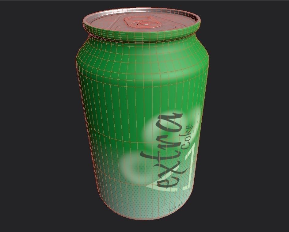 Drink Can Standart 330 ml Low-poly 3D model_2