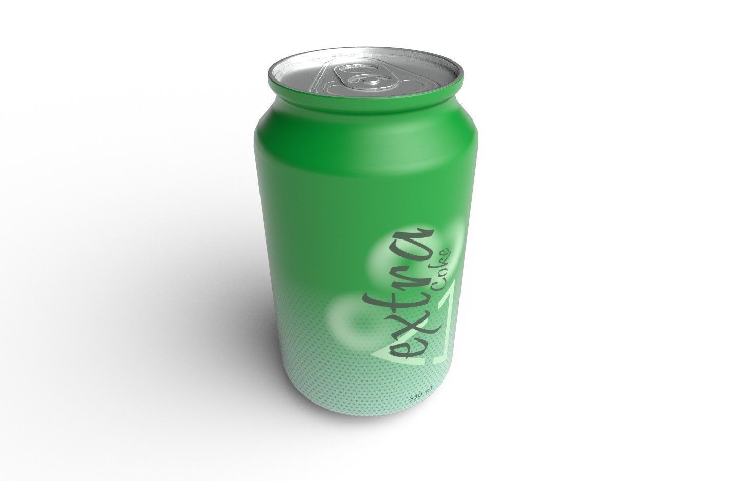 Drink Can Standart 330 ml Low-poly 3D model_1