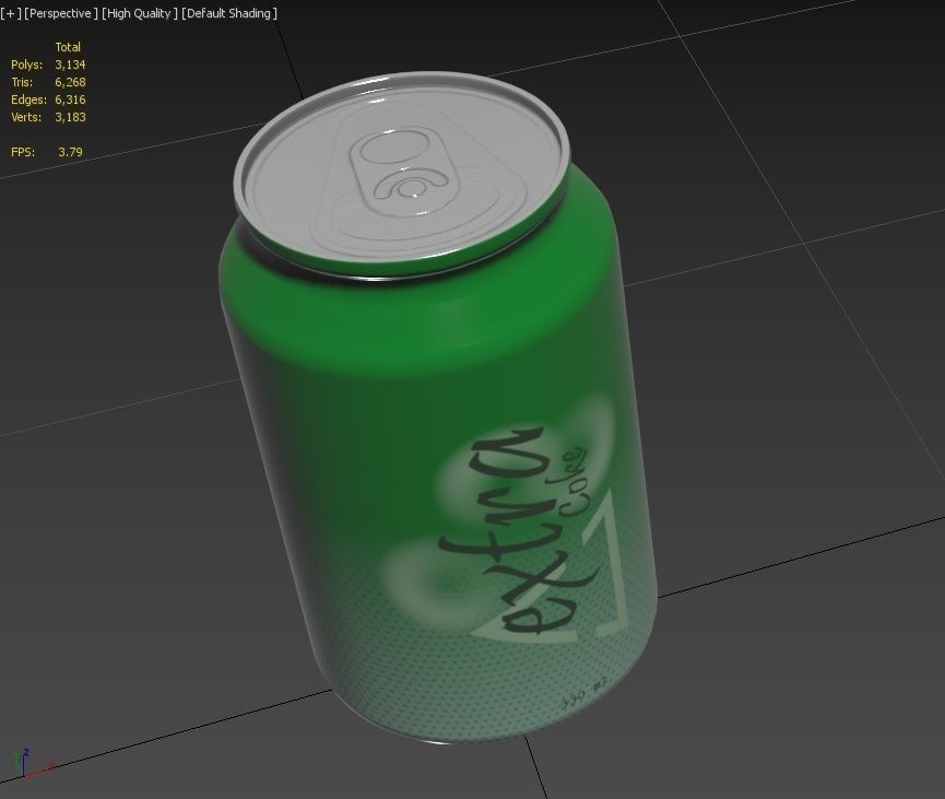 Drink Can Standart 330 ml Low-poly 3D model_14