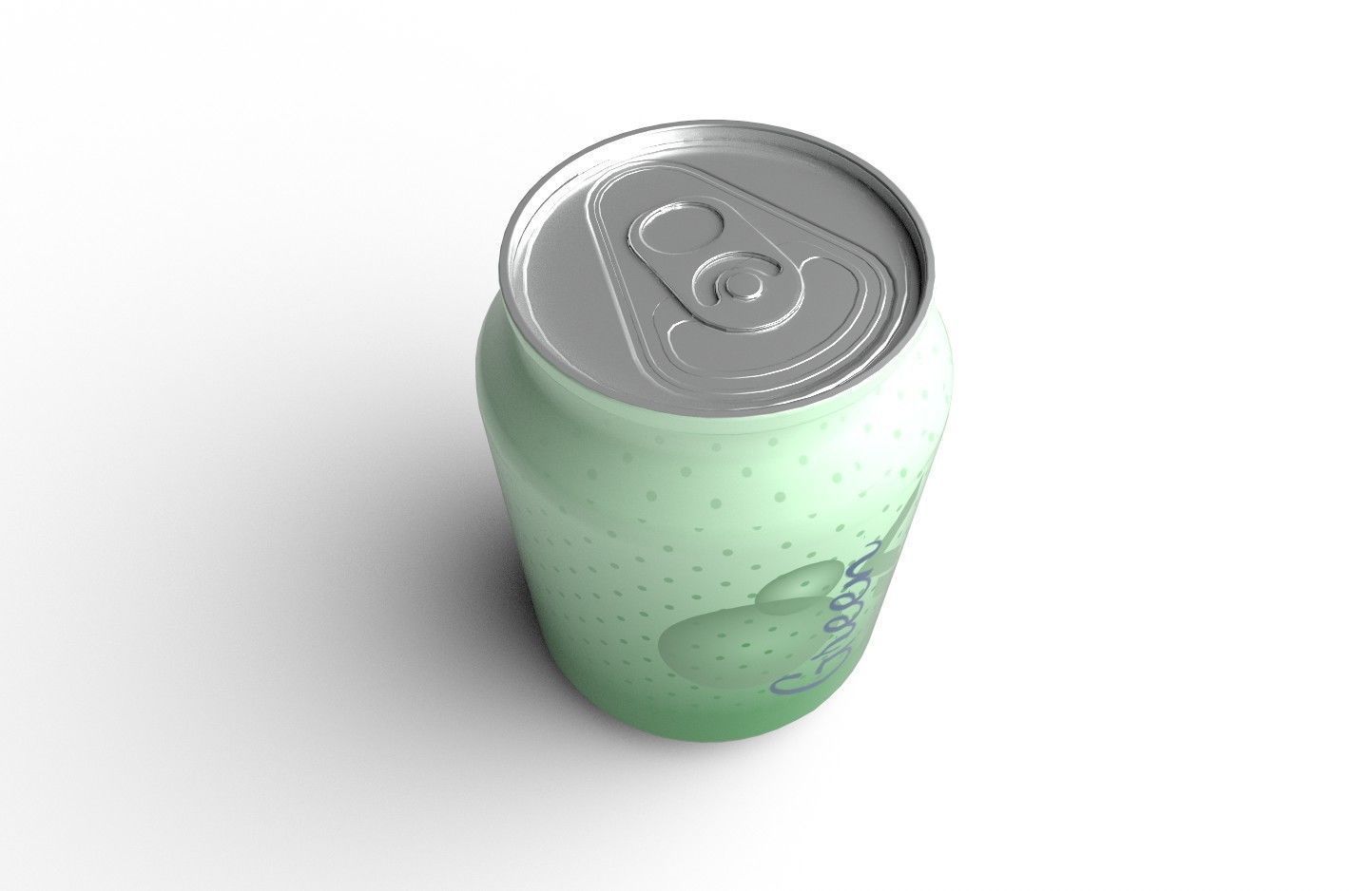 Drink Can Stubby 250 ml Low-poly 3D model_8