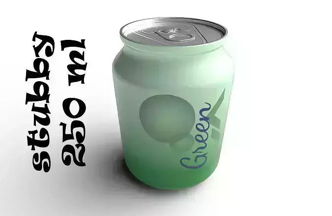 Drink Can Stubby 250 ml Low-poly 3D model