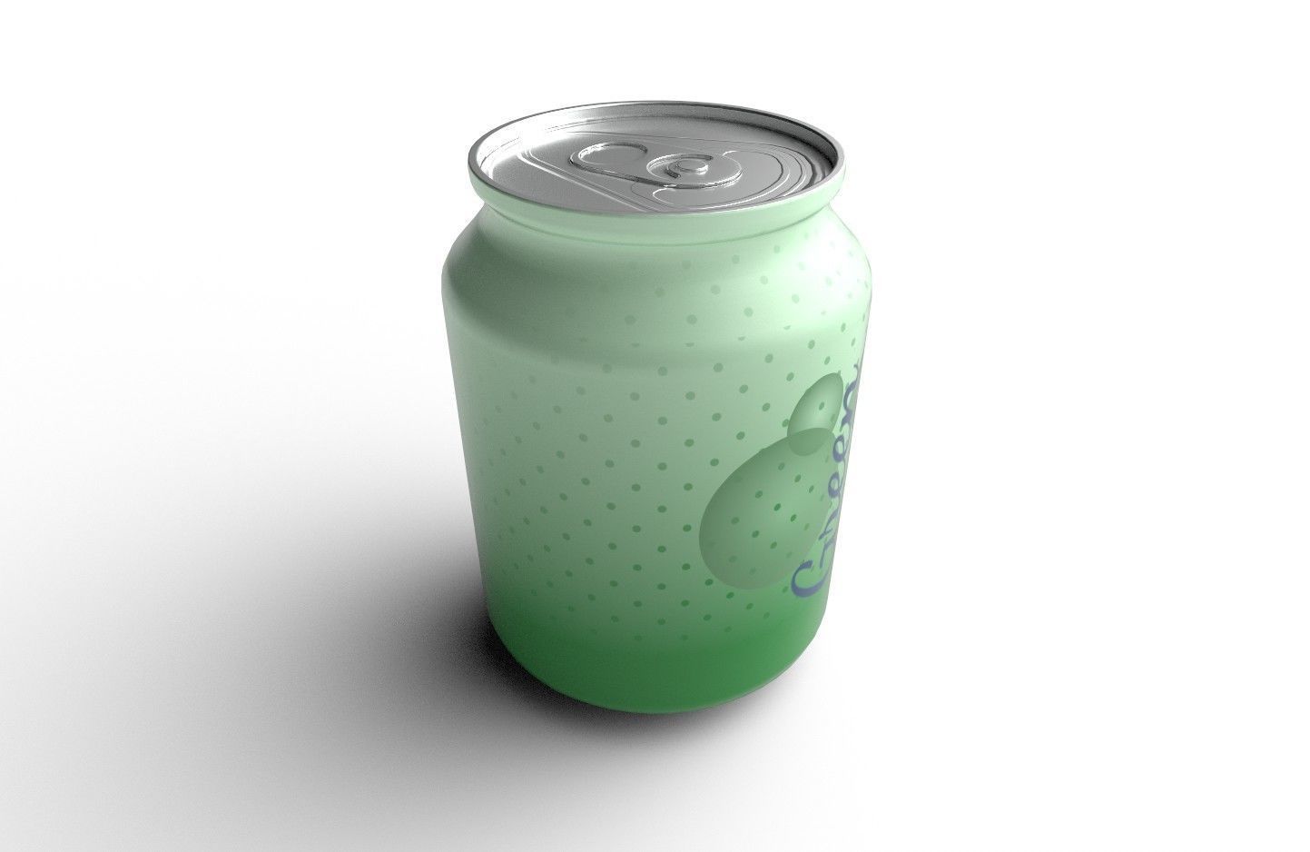 Drink Can Stubby 250 ml Low-poly 3D model_7