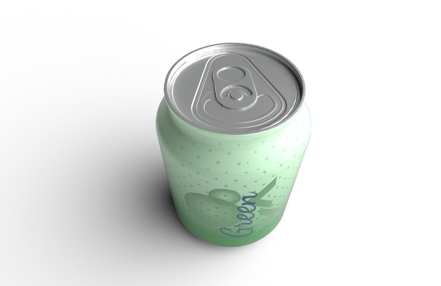 Drink Can Stubby 250 ml Low-poly 3D model_9