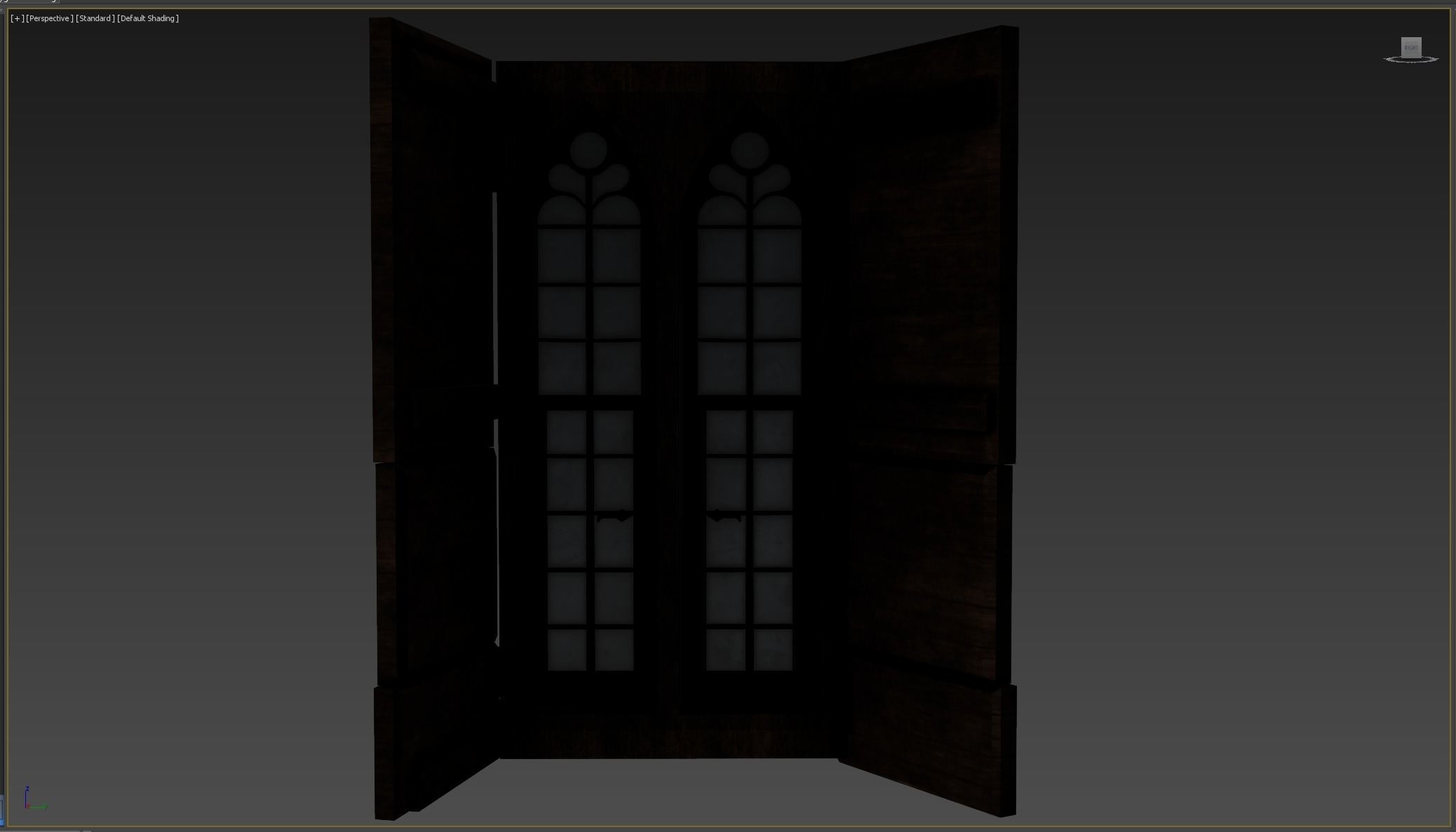 Medieval window Low-poly 3D model_7