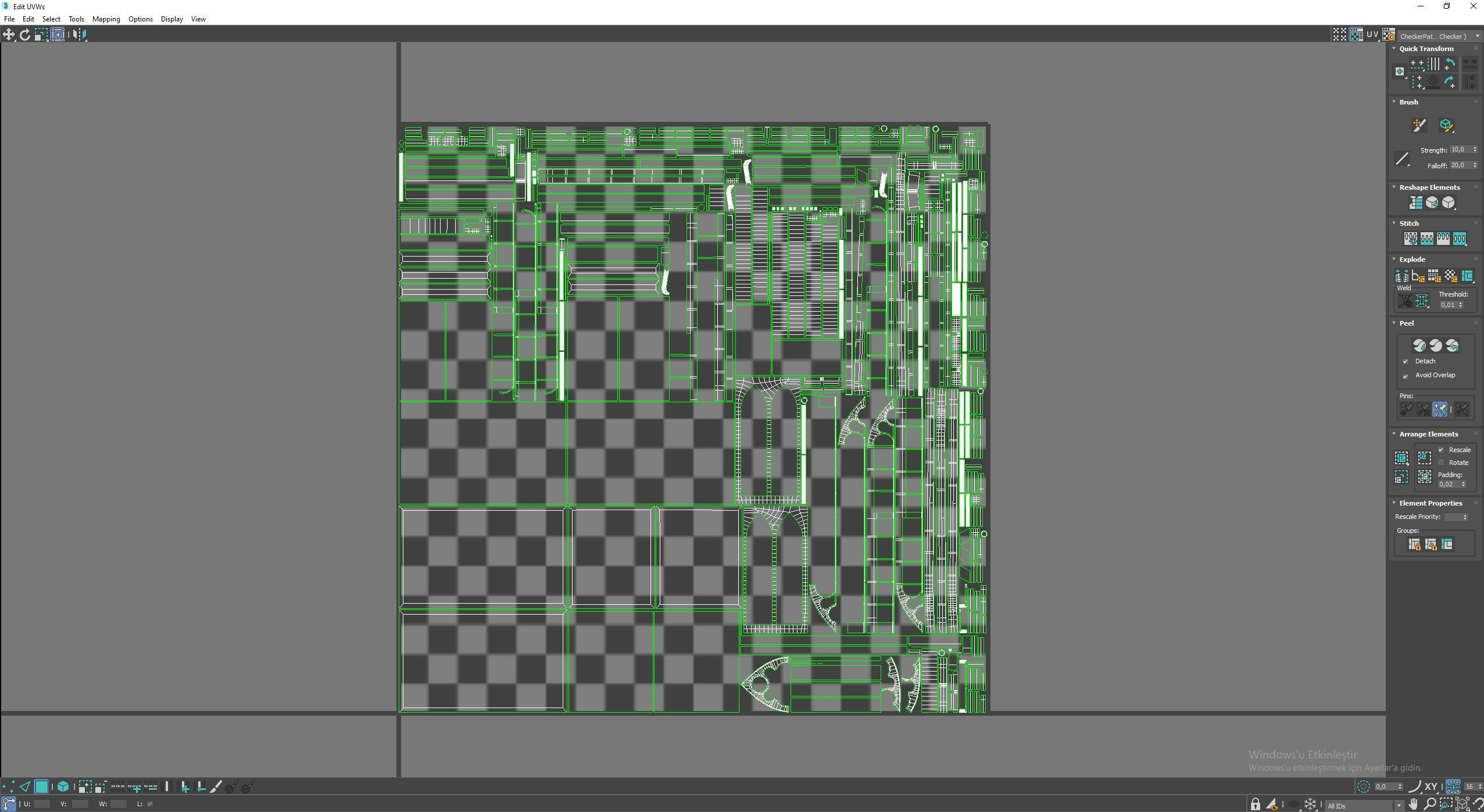 Medieval window Low-poly 3D model_8