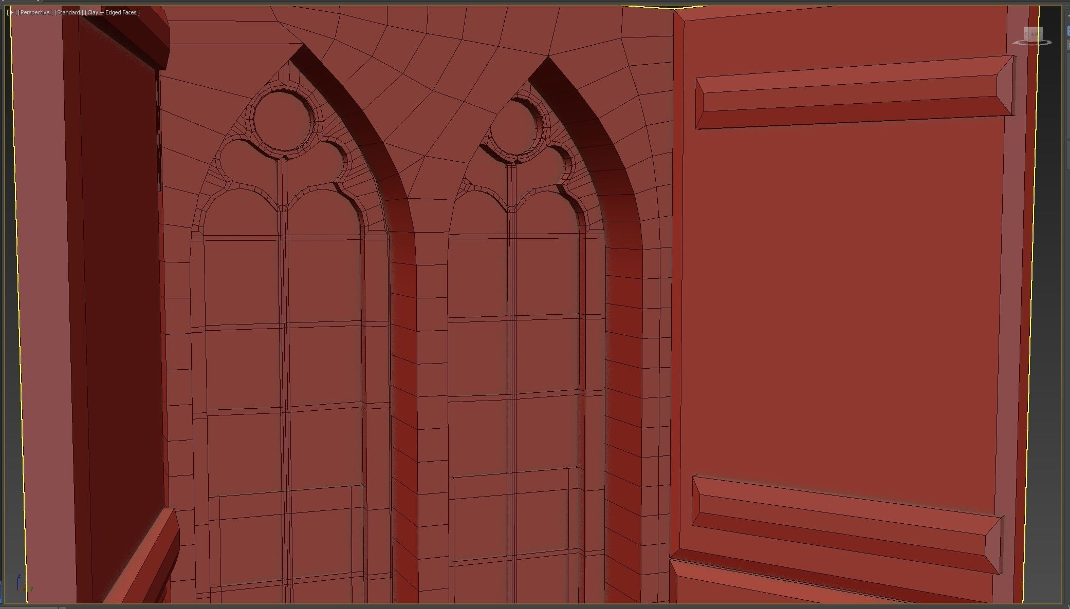 Medieval window Low-poly 3D model_6