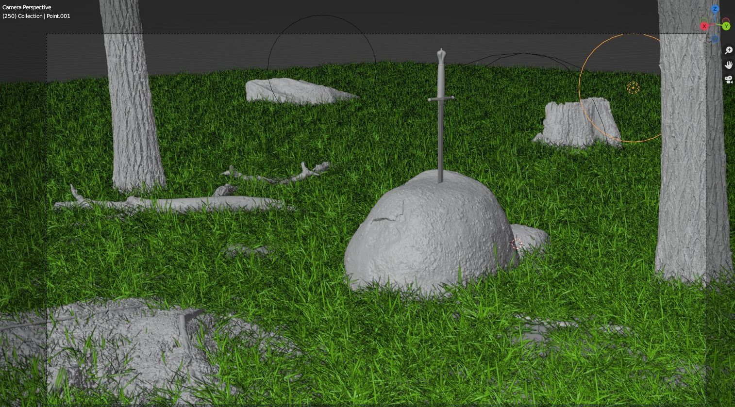 Sword in the stone  3D model_1