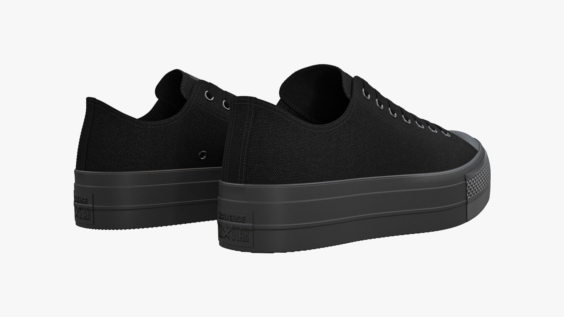 Chuck Taylor All Star Lift Platform Low Top Mono Black 3D model | CGTrader