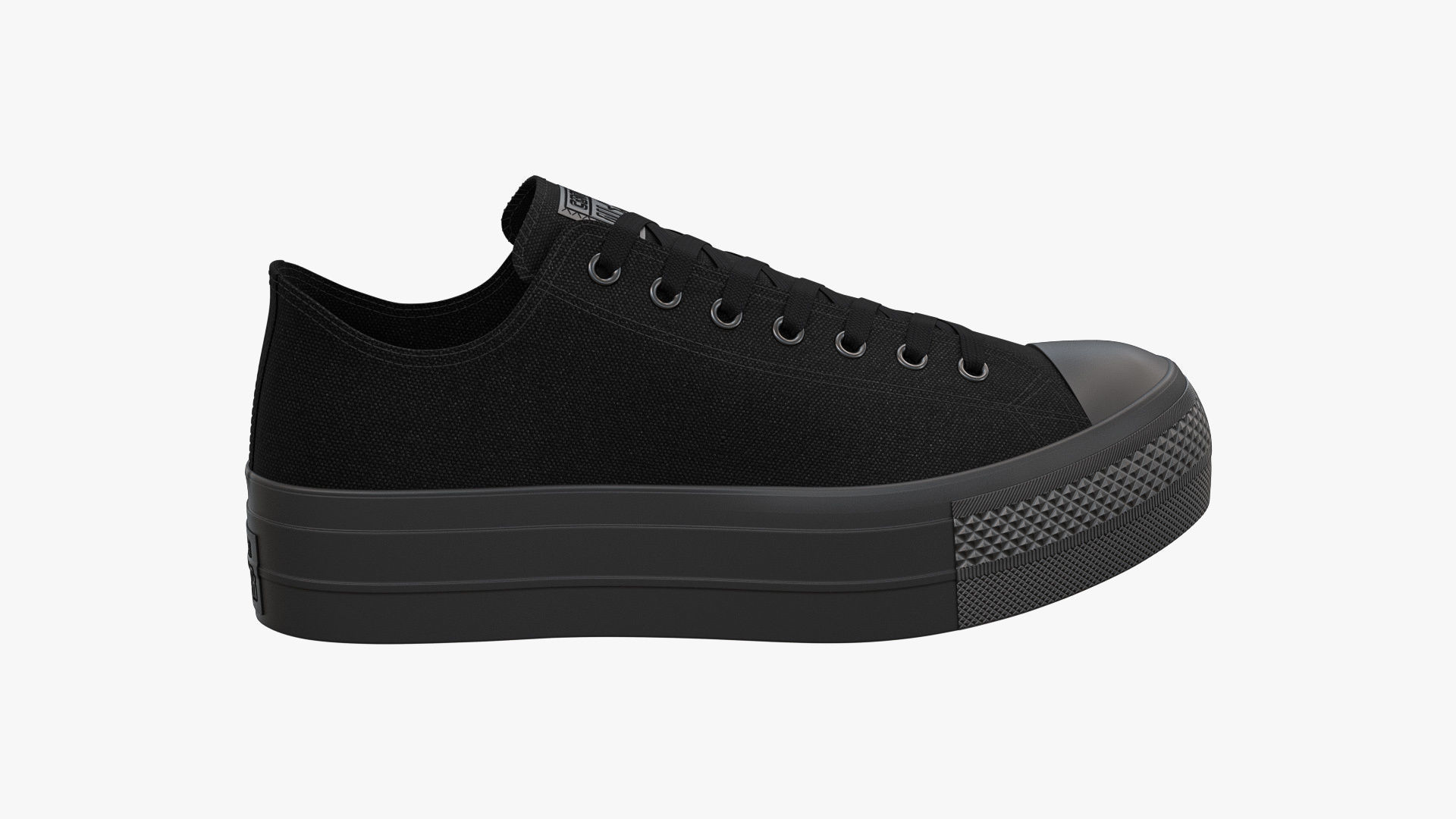 Chuck Taylor All Star Lift Platform Low Top Mono Black 3D model | CGTrader