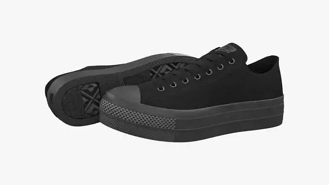 Chuck Taylor All Star Lift Platform Low Top Mono Black