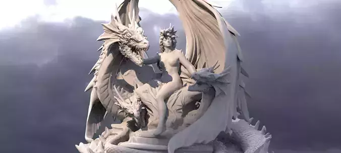 Dragon Throne of Power Sculpture 