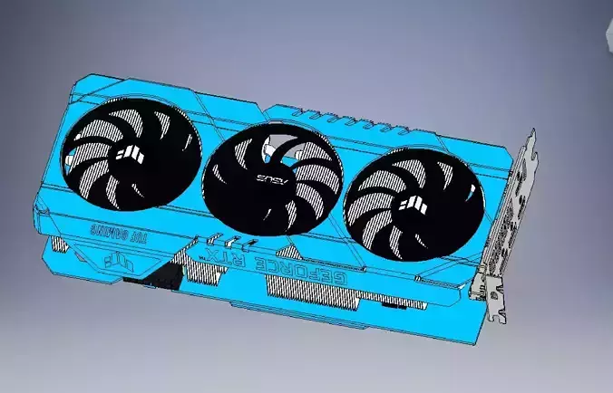 ASUS TUF RTX 3070 ti 3D model 3D model