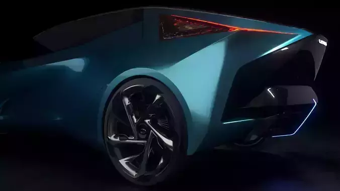 LEXUS LF-30 electric concept car model made by C4D OCtane