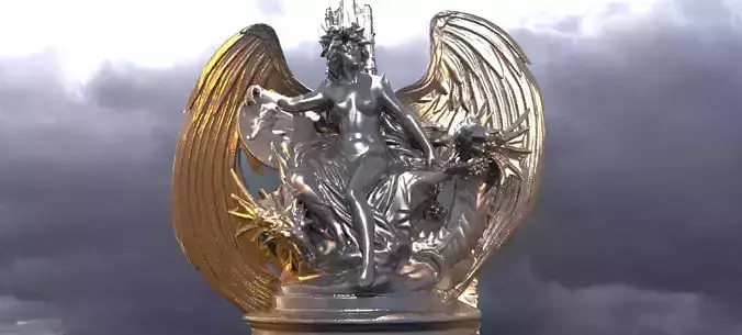 Golden Dragon Angel Throne Queen  