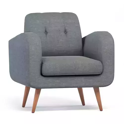 Valeria  Tufted Armchair 3D model