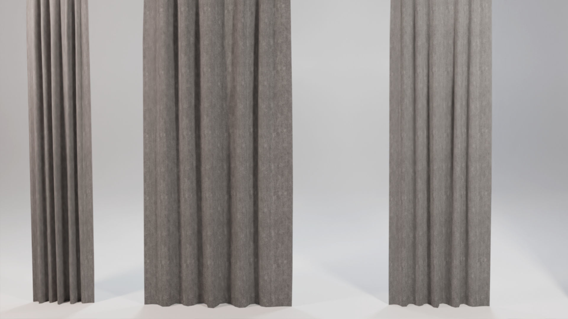 Shapespark low poly curtains kit - Free 3D model_1