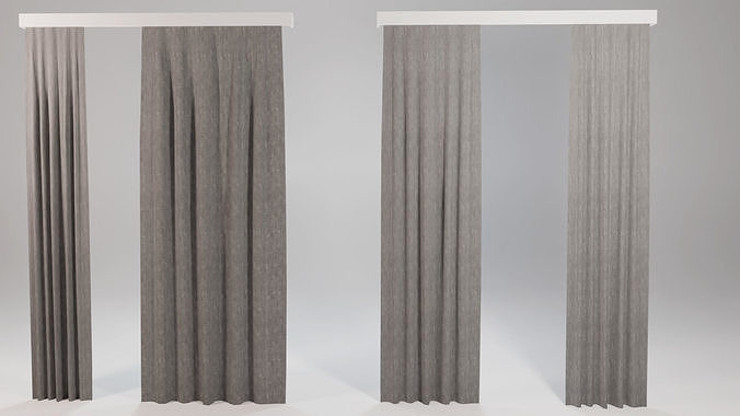  Shapespark low poly curtains kit - Free 3D model
