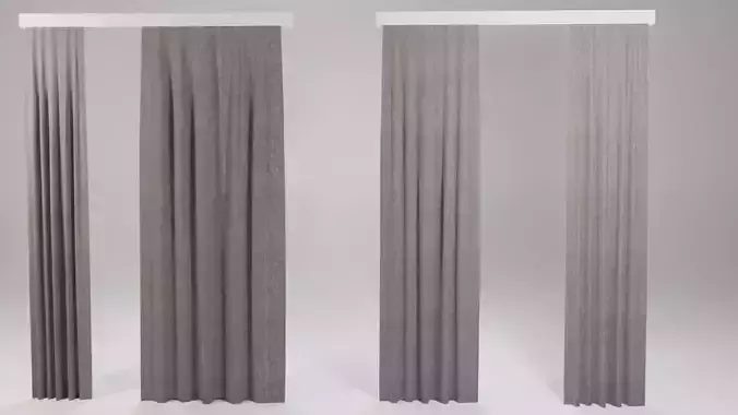  Shapespark low poly curtains kit -