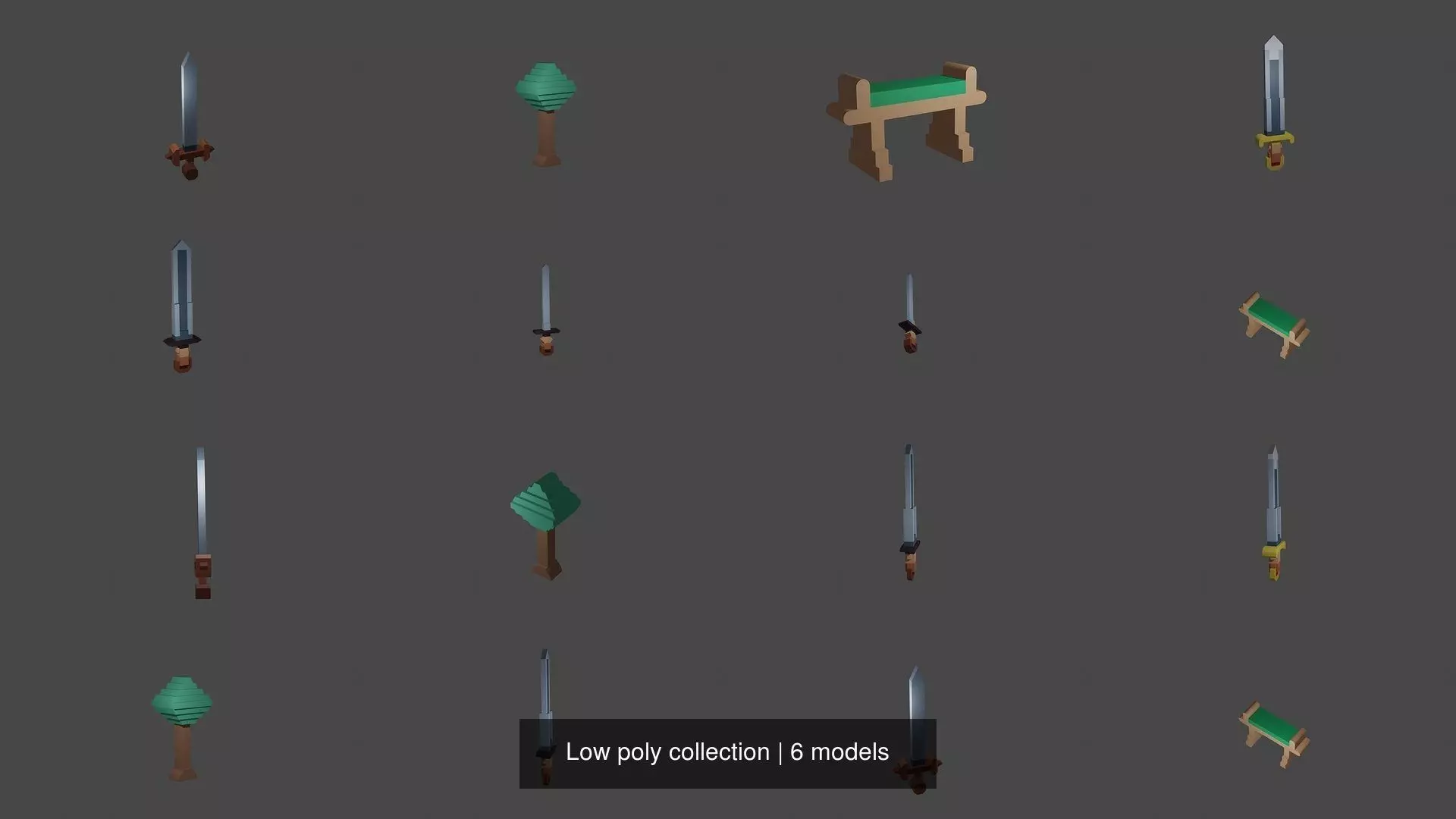 Low poly collection sword _0