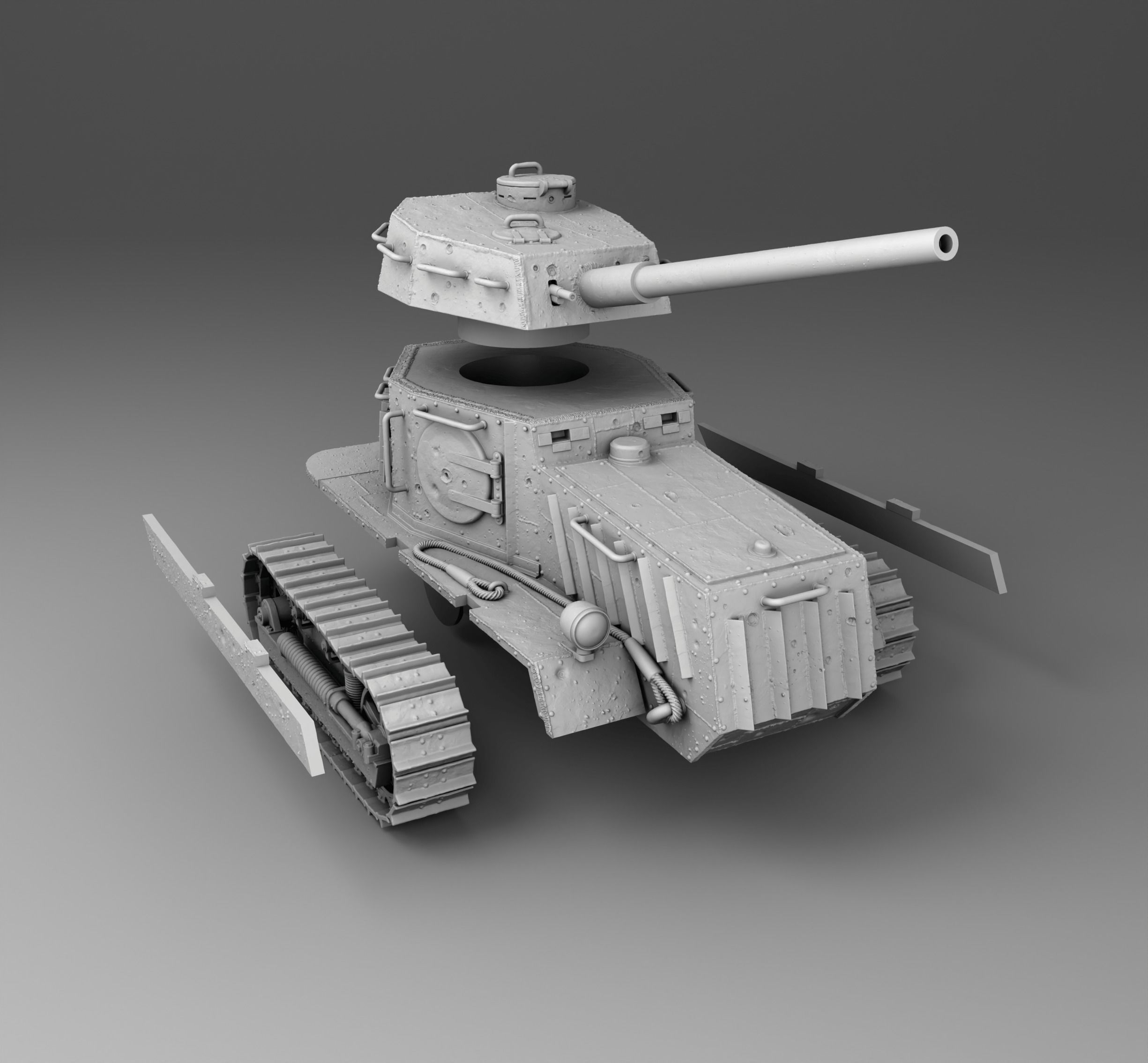 USSR tank Htz-16 3D print model_3