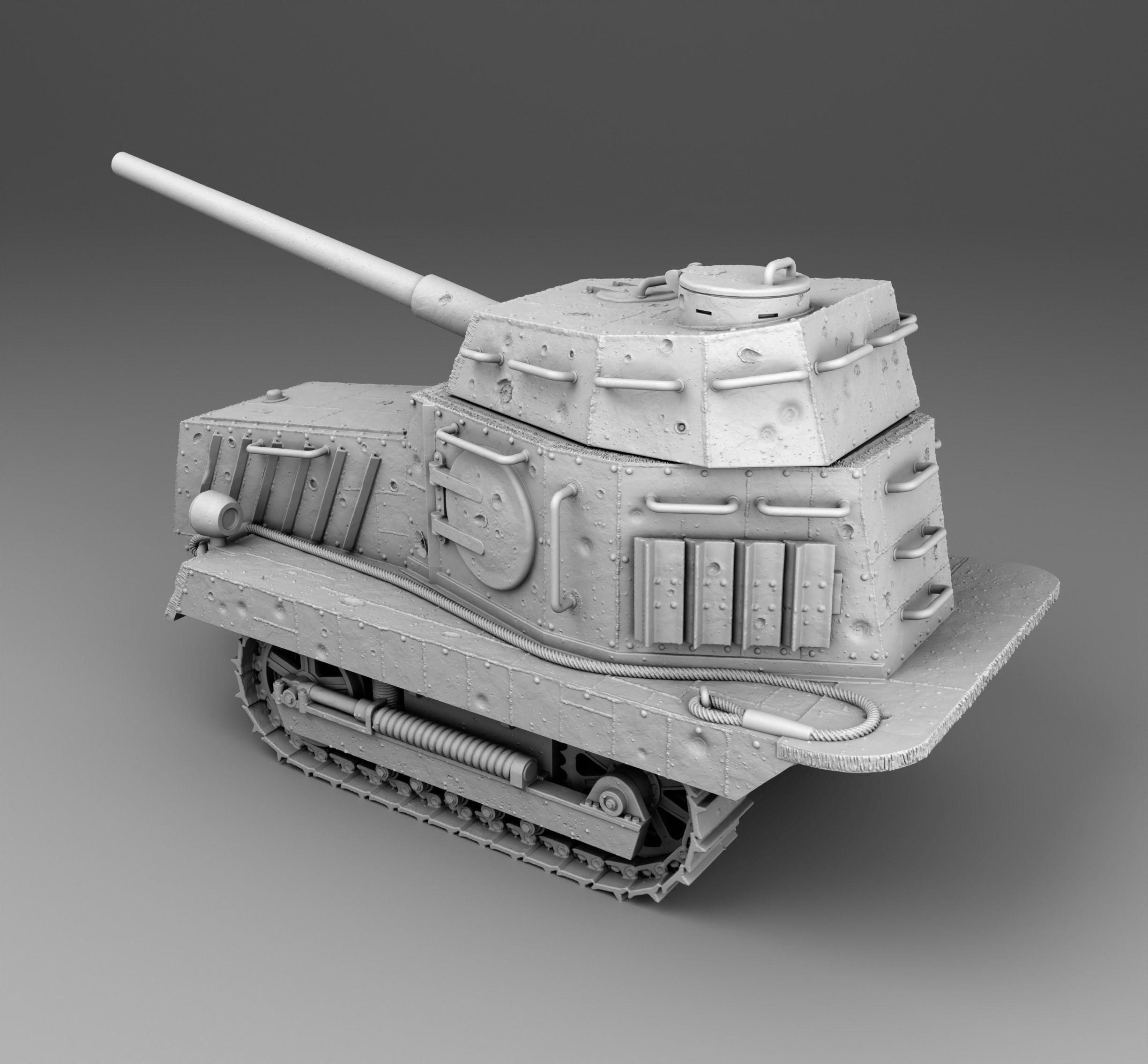 USSR tank Htz-16 3D print model_1
