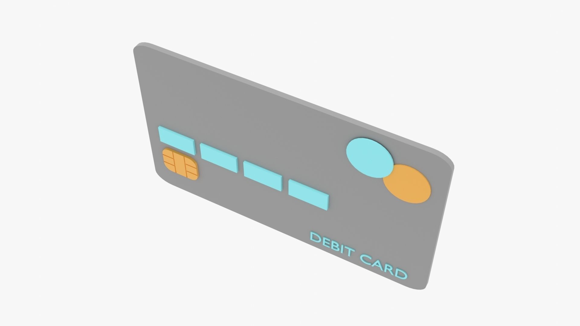 Debit Card Low-poly 3D model_22