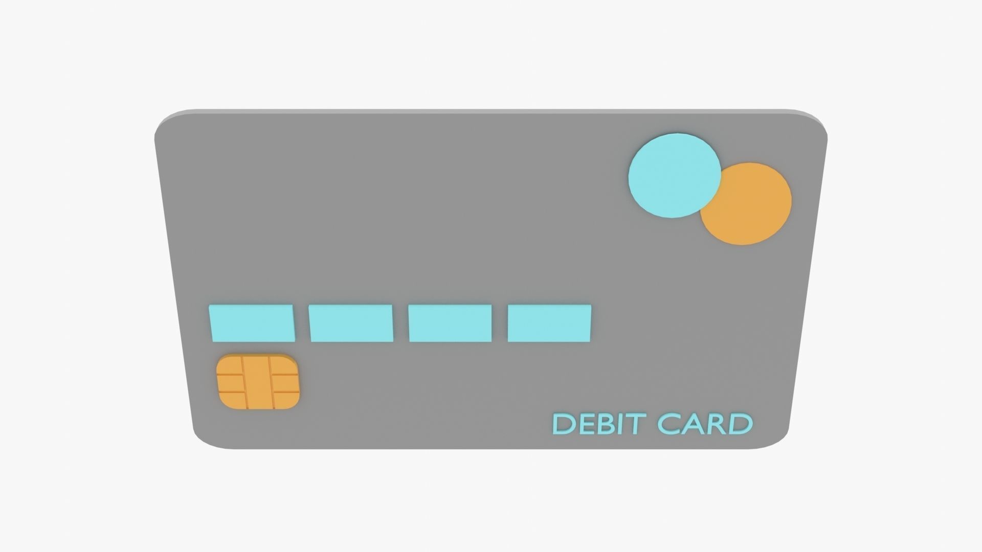 Debit Card Low-poly 3D model_20