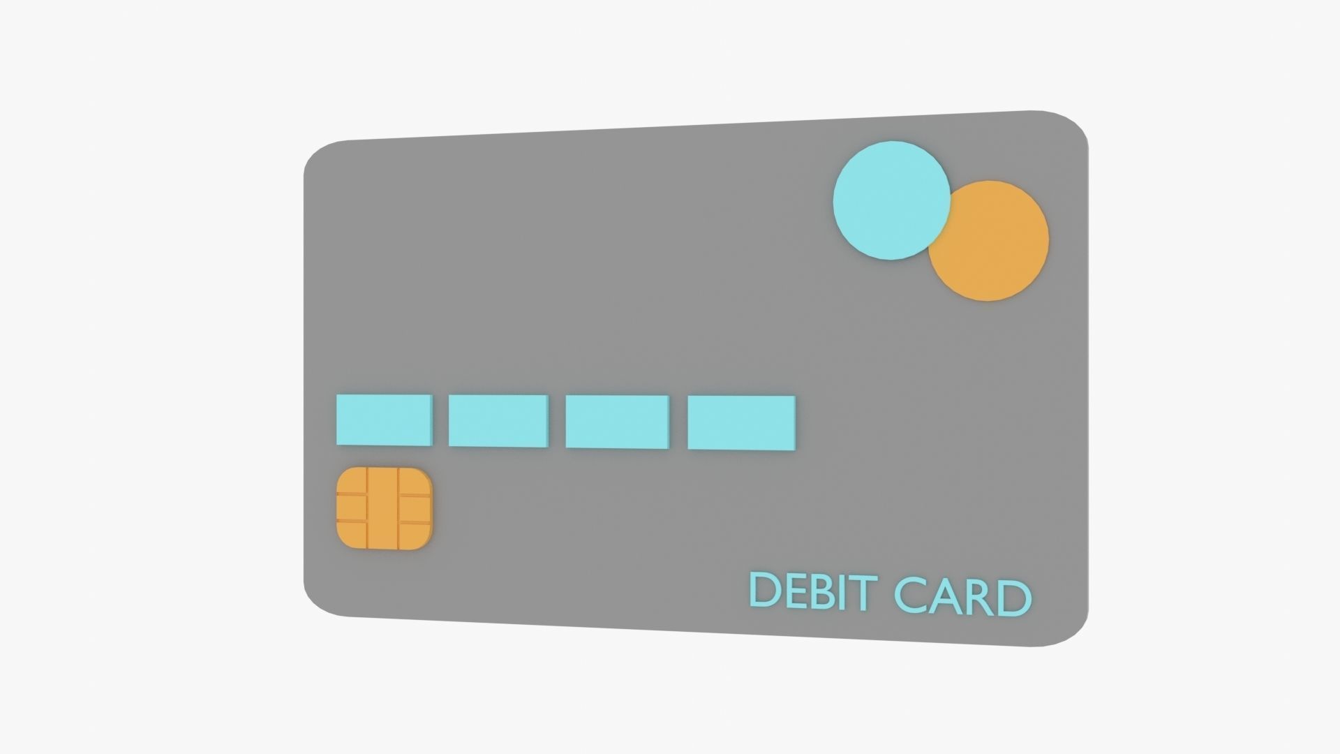 Debit Card Low-poly 3D model_18