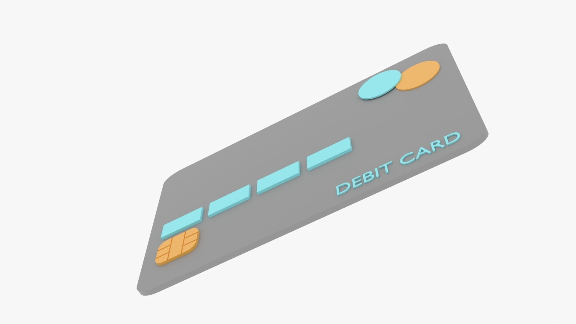 Debit Card Low-poly 3D model_24