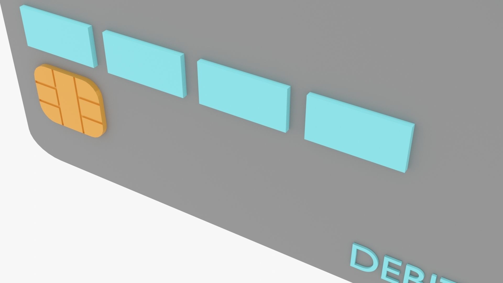 Debit Card Low-poly 3D model_23