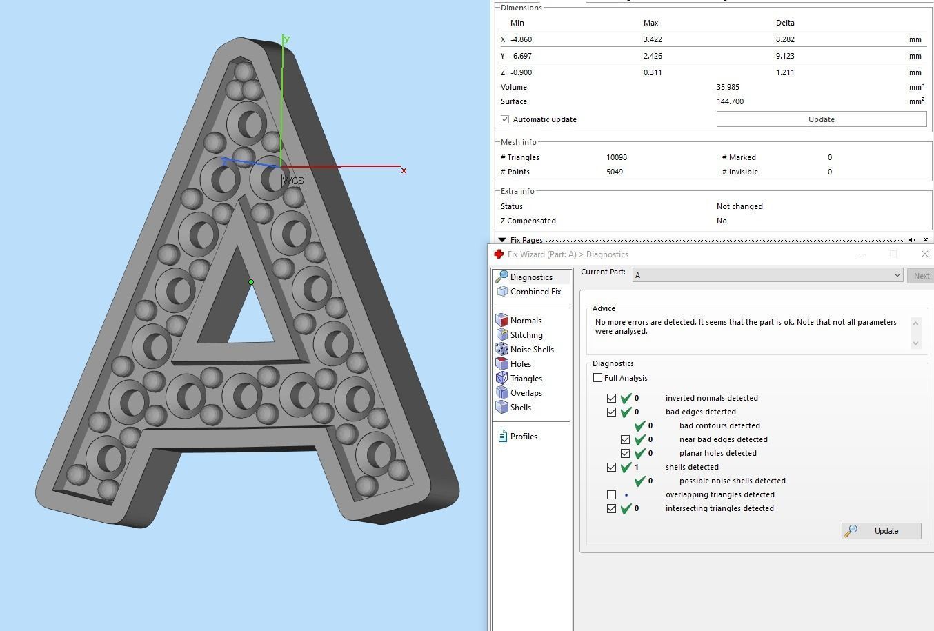 Diamond Alphabet Letters gemstones 1 mm Collection 3D print model_13