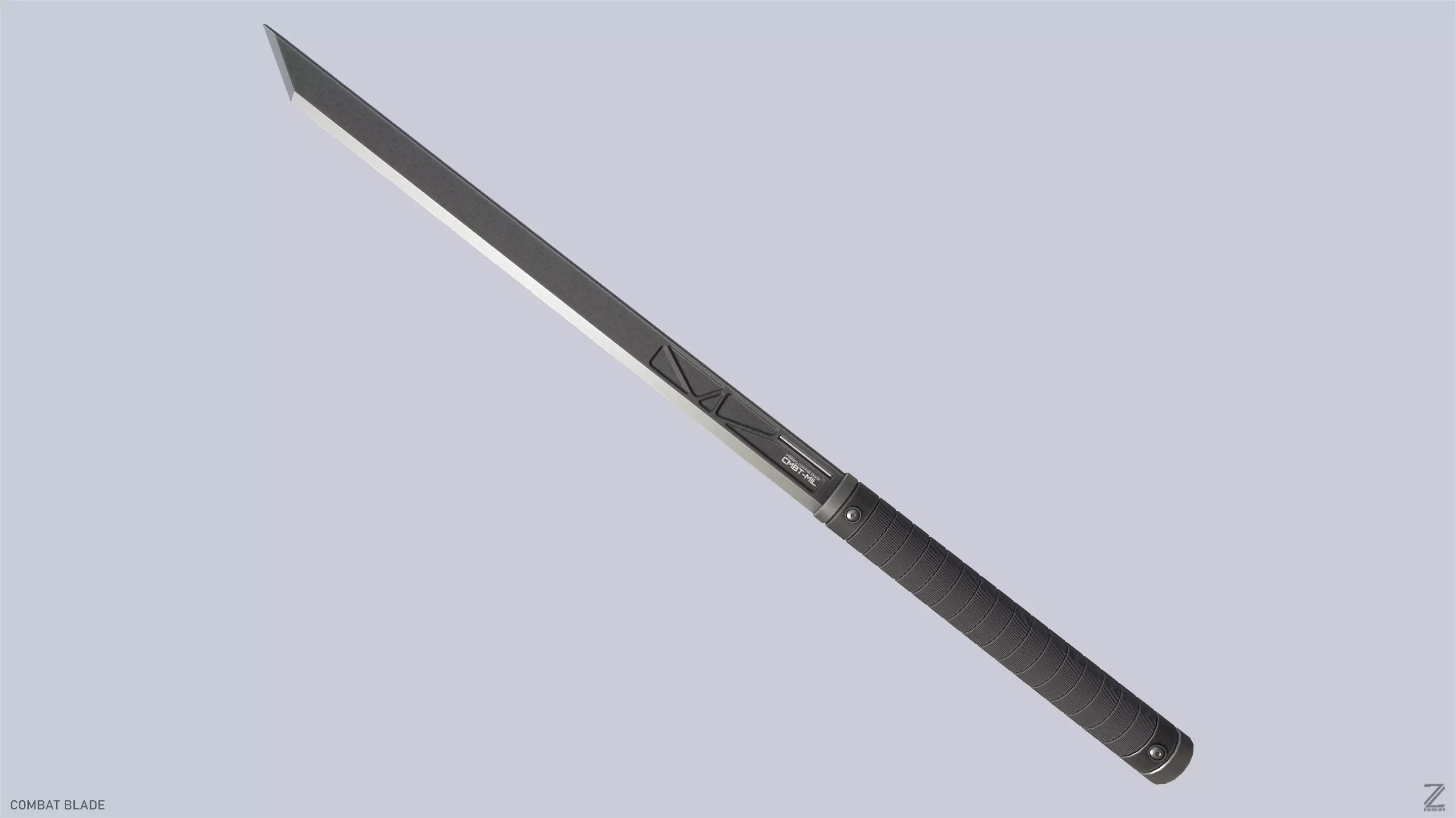 Combat blade Low-poly 3D model_0