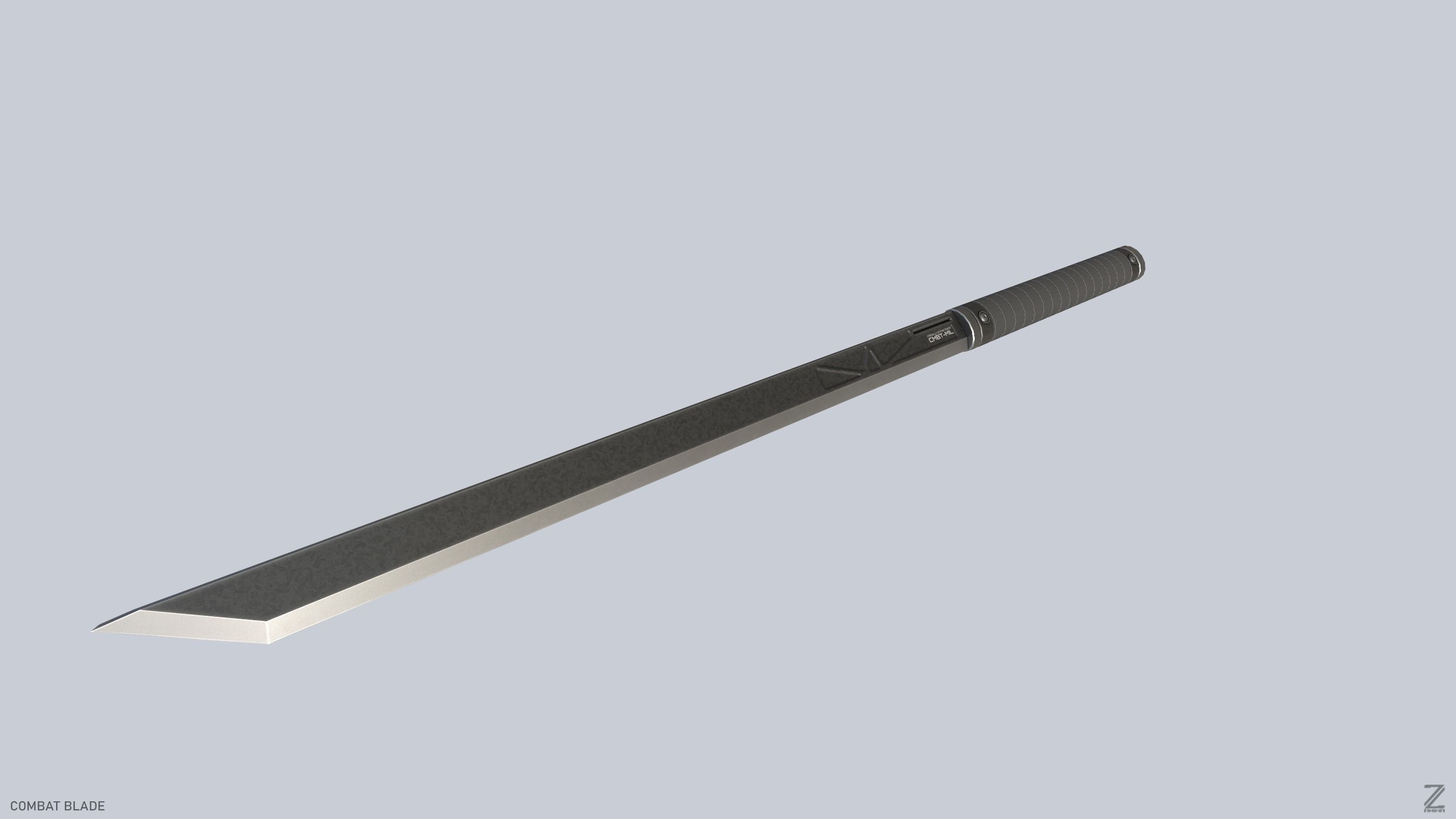 Combat blade Low-poly 3D model_7